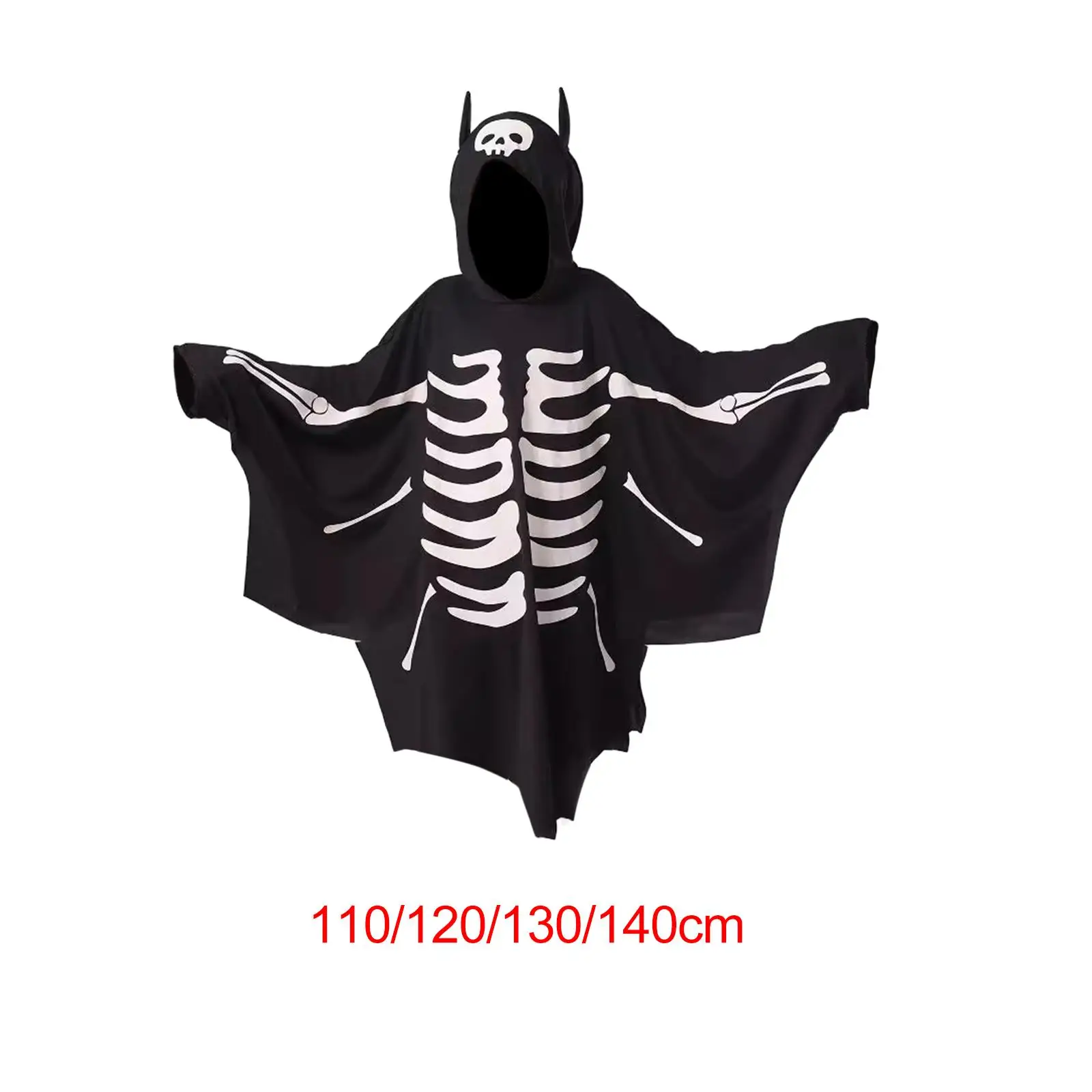 Halloween Bat Costume Hooded Accessories Children Fancy Dress Glow in The Dark