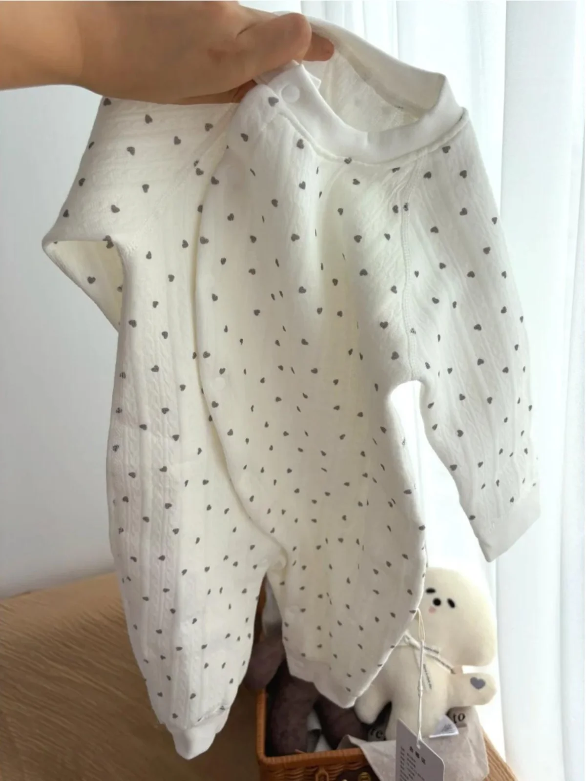 아기용 면 티셔츠-이중 면 소재 남아 여아 봄 가을 따뜻한 클링 수트 유아복 봄 패션 스트레이트 레그