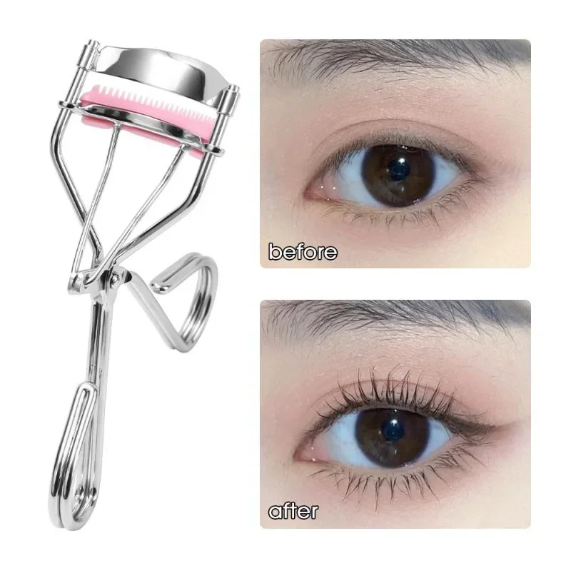 Yunduogirl 1Pcs Comb Eyelash Curler Professional Folding False Eyelashes Auxiliary Eyelash Curling Clip Small Makeup Tools