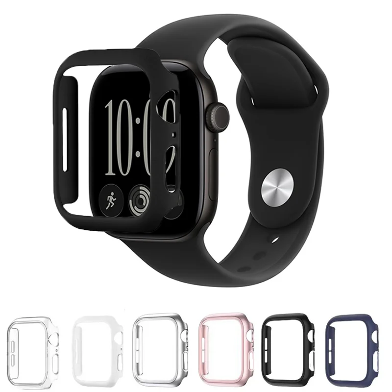 Robuste PC-Schutzhülle ohne Bildschirmschutz für Apple Watch Series 12 11 10 9 8 7 46mm 45mm 44mm 42mm 41mm, Schutz-Zubehör für iWatch