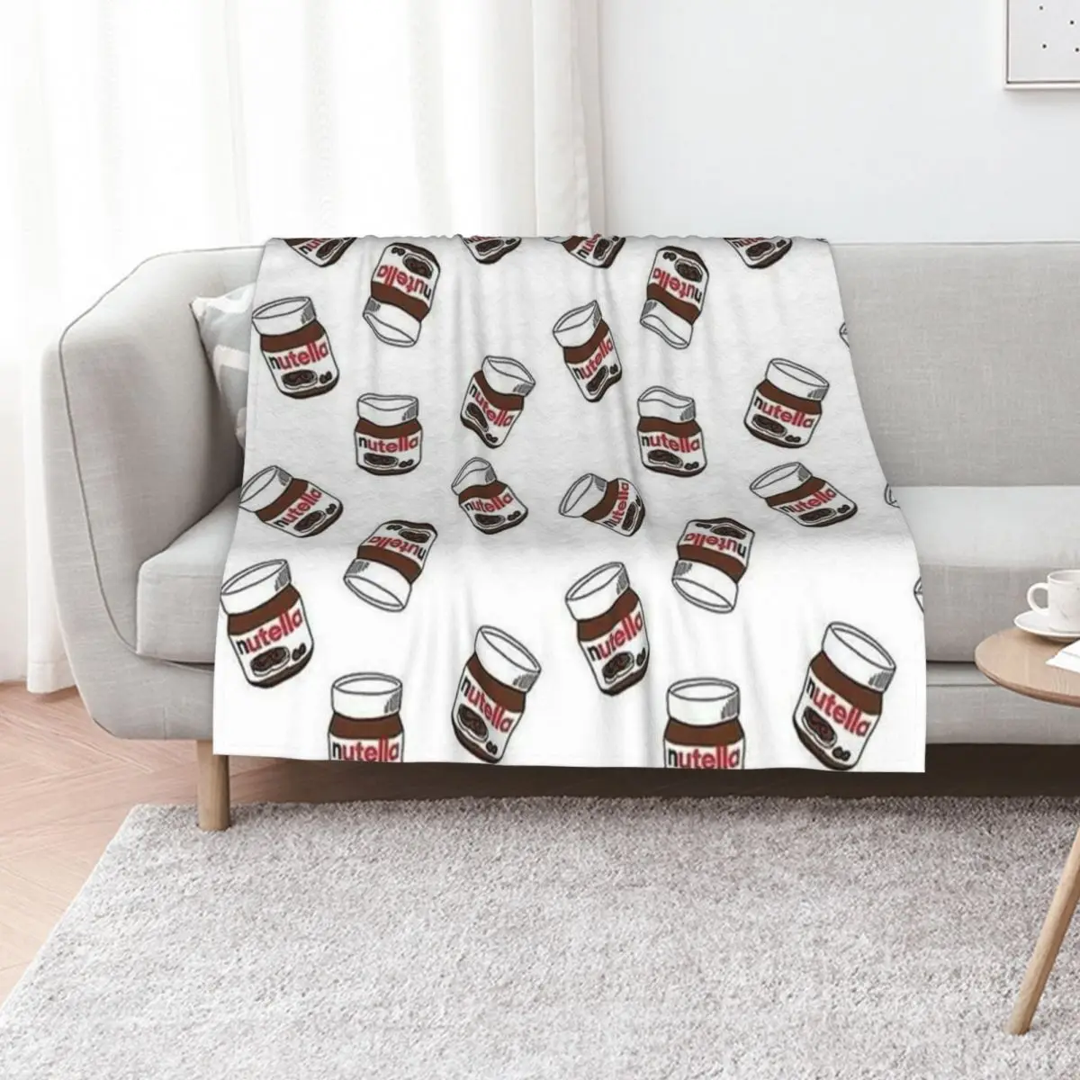 

Nutella Pattern Set Throw Blanket Bed covers Bed for sofa Decoratives Blankets
