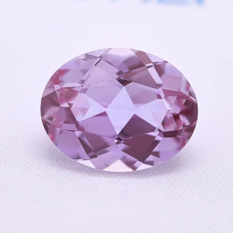 

Top Lab Grown Alexandrite Stone Oval Shape Purple Color Charms Beads Selectable AGL Certificate for Diy Jewelry Making Materials