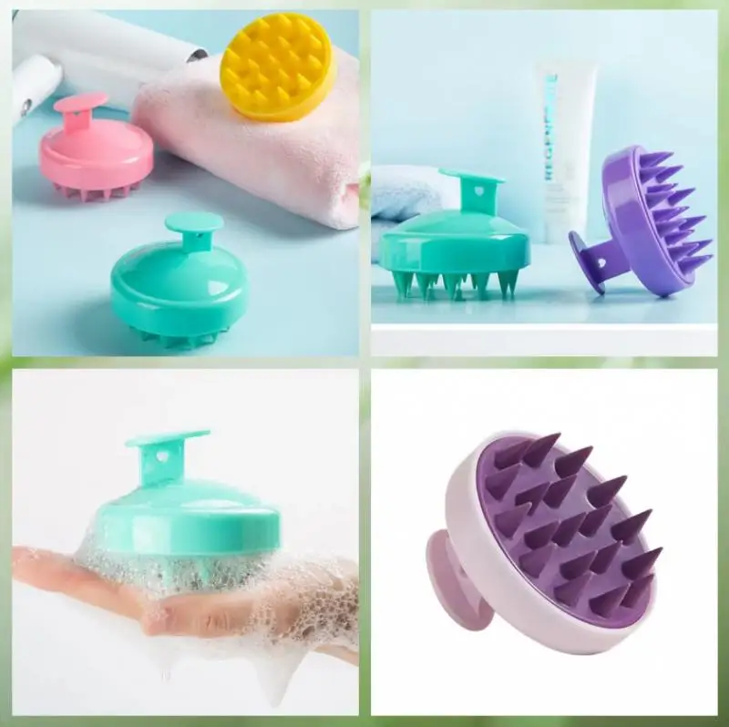 Silicone Shampoo Scalp Hair Massager Head Body Scalp Massage Brush Comb Hair Washing Comb Shower Brush Bath Spa Massage Brush