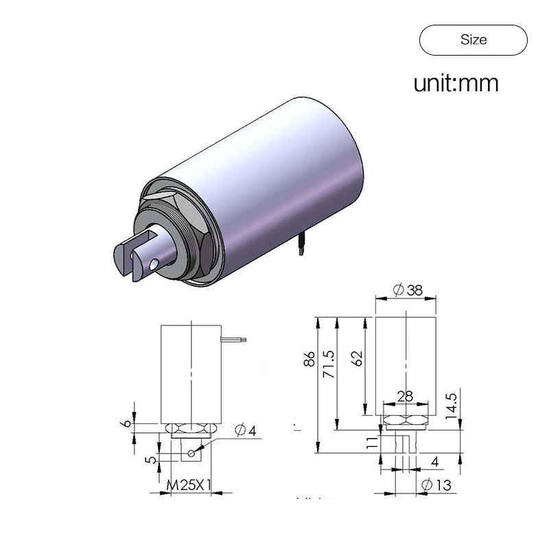 25Mm Long Stroke Linear Solenoid 9v 12v 24v Dc 45N Force Strong Pull Push Tubular Solenoid image 5