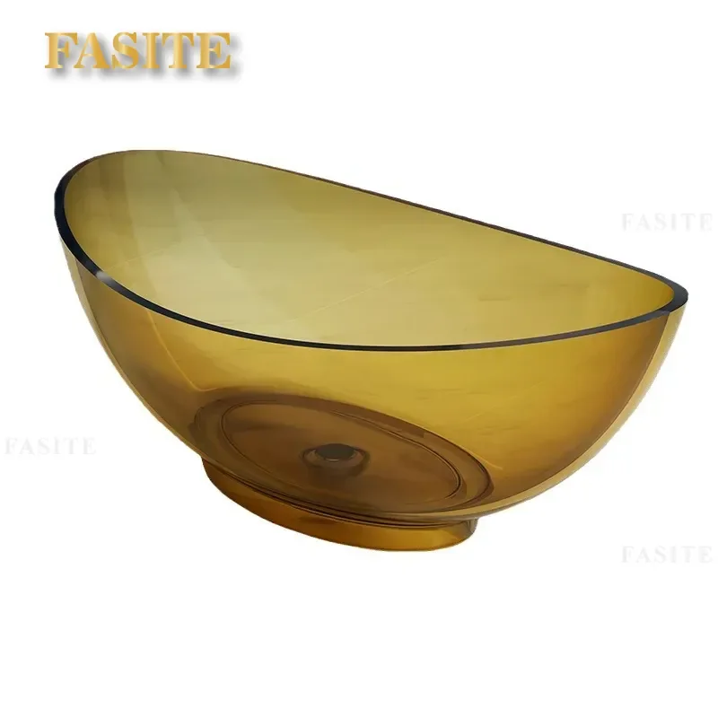 for Transparent Resin Bathtub Household Independent Ingot Shaped Color Hotel Light Luxury Bathtub