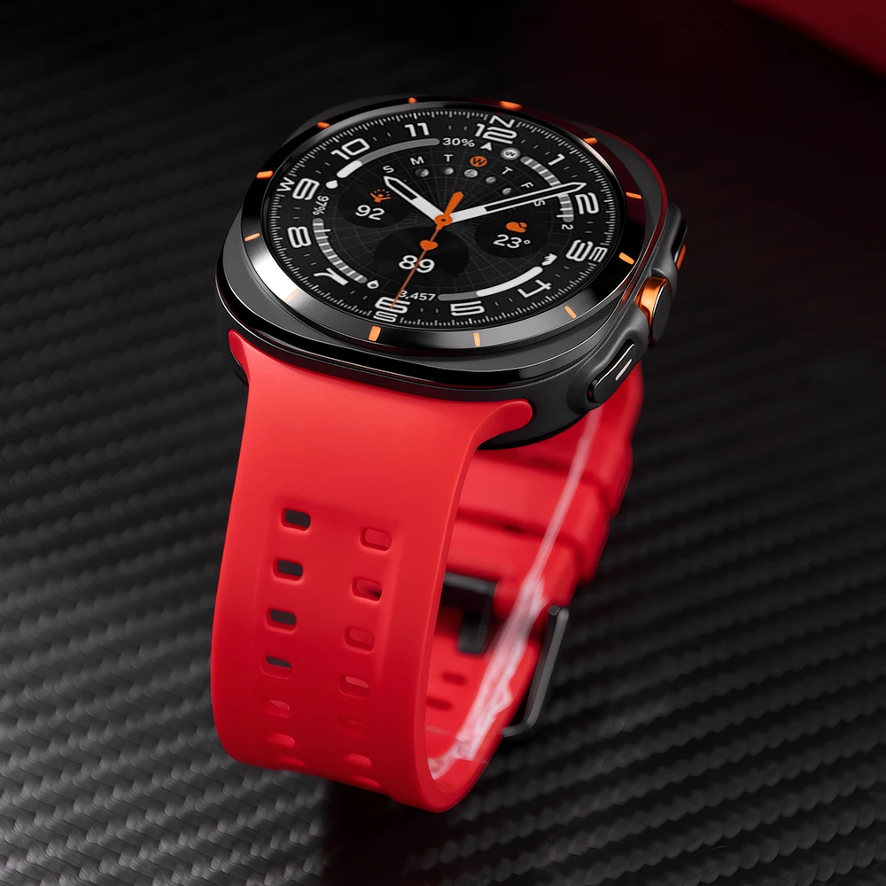 Original Silikonarmband für Samsung Galaxy Watch 9/8/8 Classic 46mm 44mm 40mm Sportarmband Correa Galaxy Watch Ultra 2 1 Band
