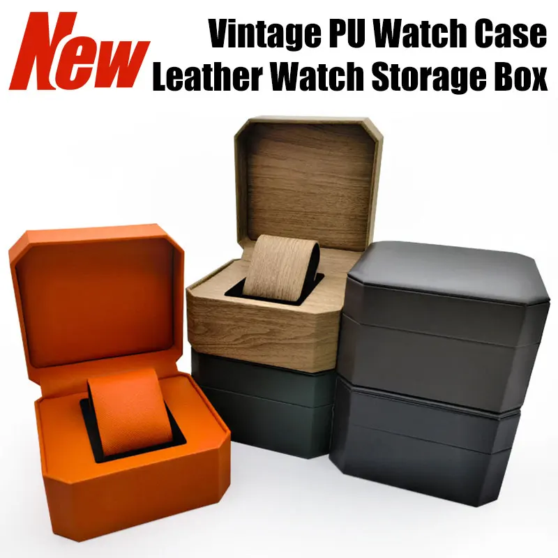 NEU 2026 Vintage Uhrenbox aus PU-Leder Stilvolle Uhrenaufbewahrungsbox Schmuck-Sammelbox Präsentationsbox für Reisen und Outdoor