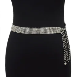 Personalized luxury rhinestone inlaid diamond Wedding chain waist chain belt