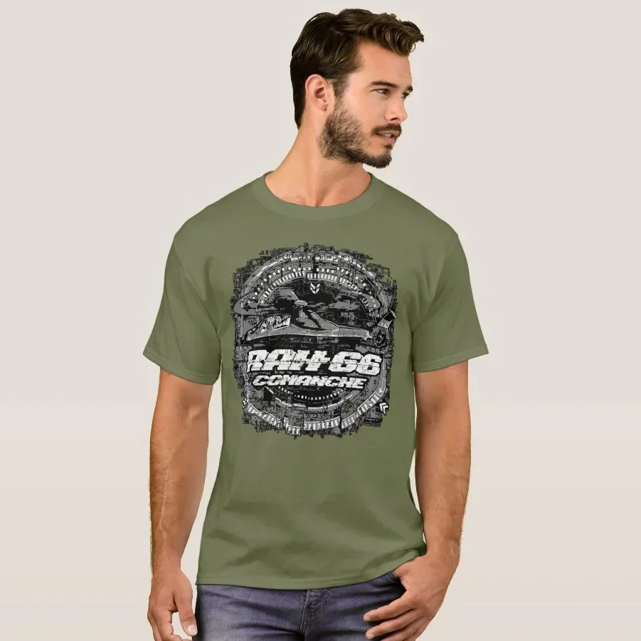 US Army RAH-66 Comanche Armed Reconnaissance and Attack Helicopter T Shirt. Short Sleeve 100% Cotton Casual T-shirts Loose Top