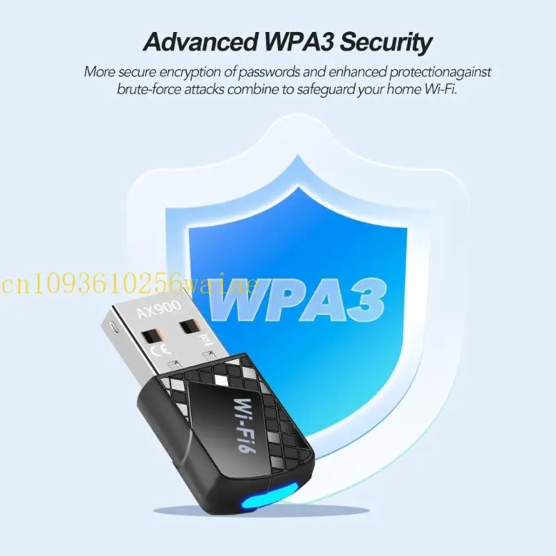 Ax900 usb wifi 6 adaptador compatível com dongle banda dupla 2.4ghz & 5ghz receptor sem fio adaptador dongle