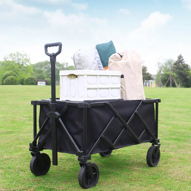 

Eaynon Wholesale Trolley Cart Foldable Folding Utility Wagon Portable Cargo Wagon for Camping Beach Outdoor Garden