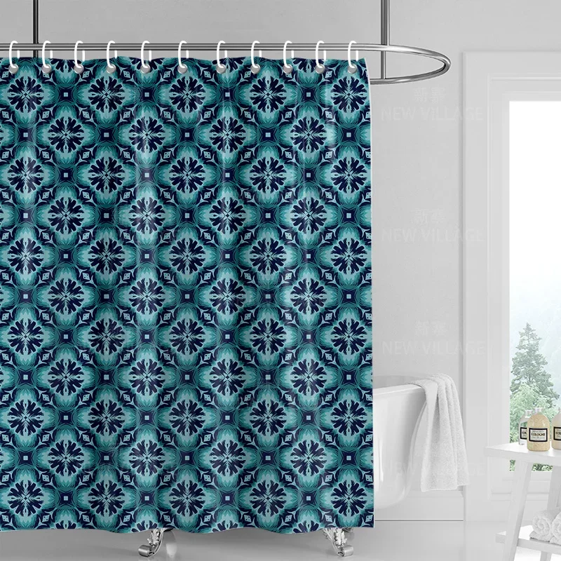 Huisdecoratie Douchegordijnen Badkamer Waterdichte Gordijnstof Woonkamer Modern Nordic Modern Geometrisch Patroon Eenvoudig