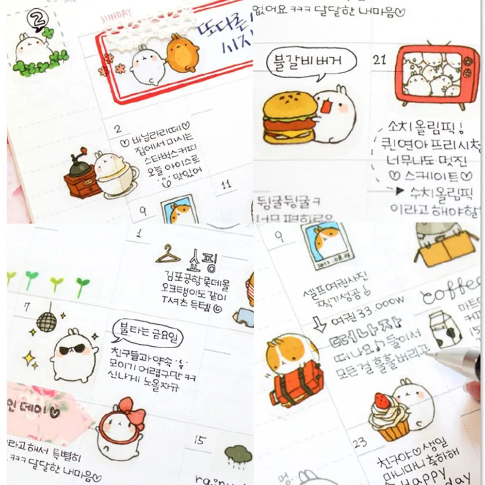 Waterproof Kawaii Stationery Sticker Phone Bottle Decoration Sticker DIY Stationery Decoration Journal Diary Stationery Sticker