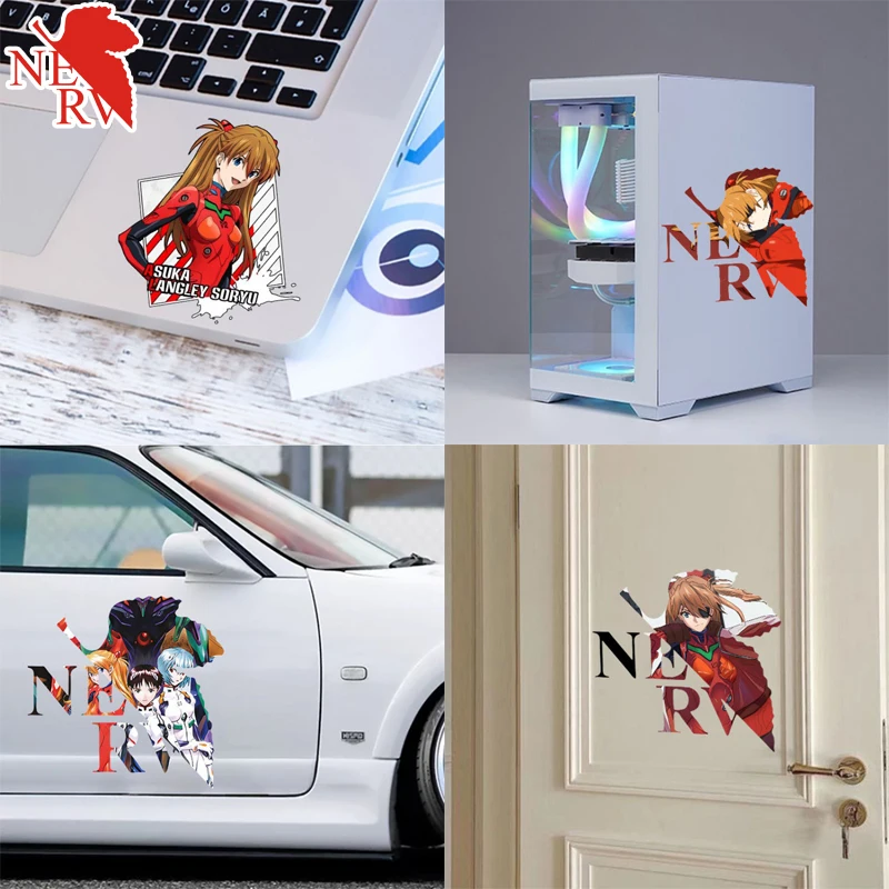 

EVA Neon Genesis Evangelion Computer Chassis Sticker Anime Asuka Laptop Stickers Decoration Car Trunk Glass Window Sticker Gifts