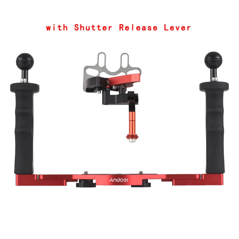 Andoer Dual-Handle-Kamera Tauch gerät Unterwasser stabilisator Kamera Tauch gehäuse Halterung für Gopro Canon Sony Nikon DSLR-Kamera