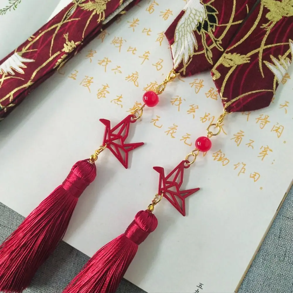 

Embroidery Chinese Style Hair Band Crane Horse Face Skirt Ornament Hanfu Hair Accessories Tassel Cloth Bow Ribbon Headwear