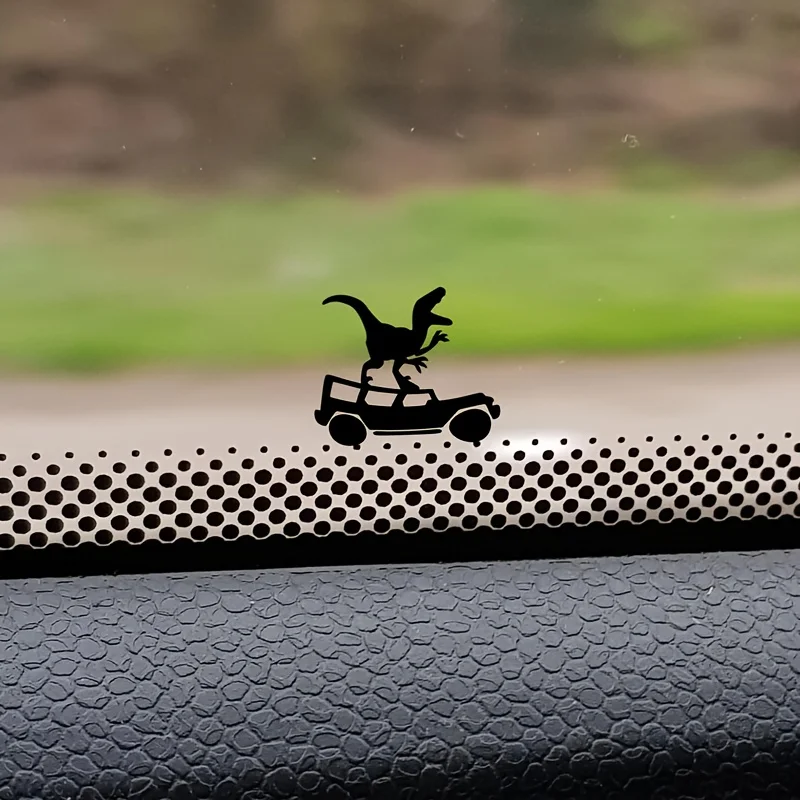 

4 шт./компл. черный динозавр на джип, наклейка для салона автомобиля, водостойкая виниловая декоративная наклейка, аксессуар