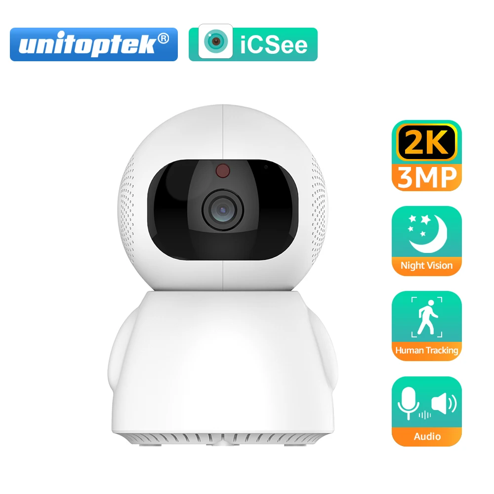 

HD 3MP Wifi Camera PTZ 2K Wireless Smart Home human Auto Tracking Audio Alexa Google Baby Monitor Security Surveillance IP Cam