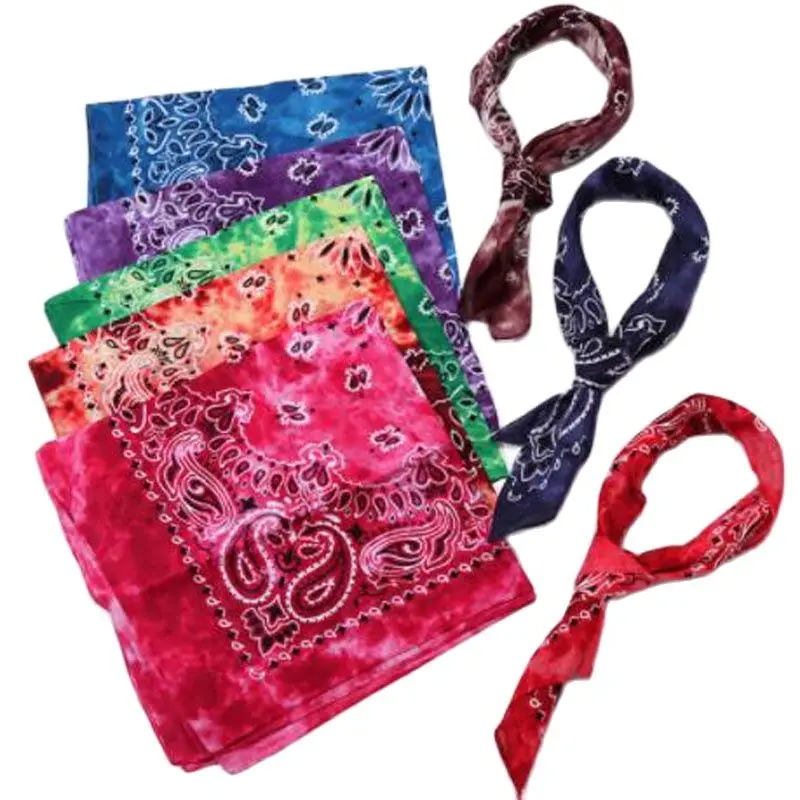 

55cm HOT Hip Hop printed Cotton cashew flowers Bandana Man Women Outdoor Headbands amoeba Scarves TOP Quality Hair Accessories