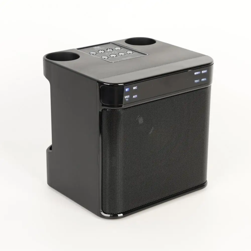 

Voice Changing Function Karaoke Set Portable Wireless Karaoke Speaker Set with Dual Microphones Led Lights Tf Card Slot for Home