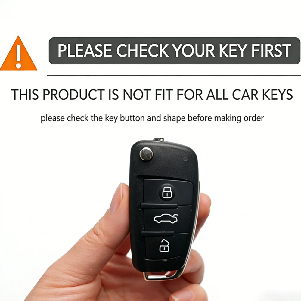 Silicone Key Case Cover Shell for Audi A4 B7 A6 C6 4f 8v A3 8p A1 A3 Accessories Auto Remote Key Holder 3 Button Jacket view 6