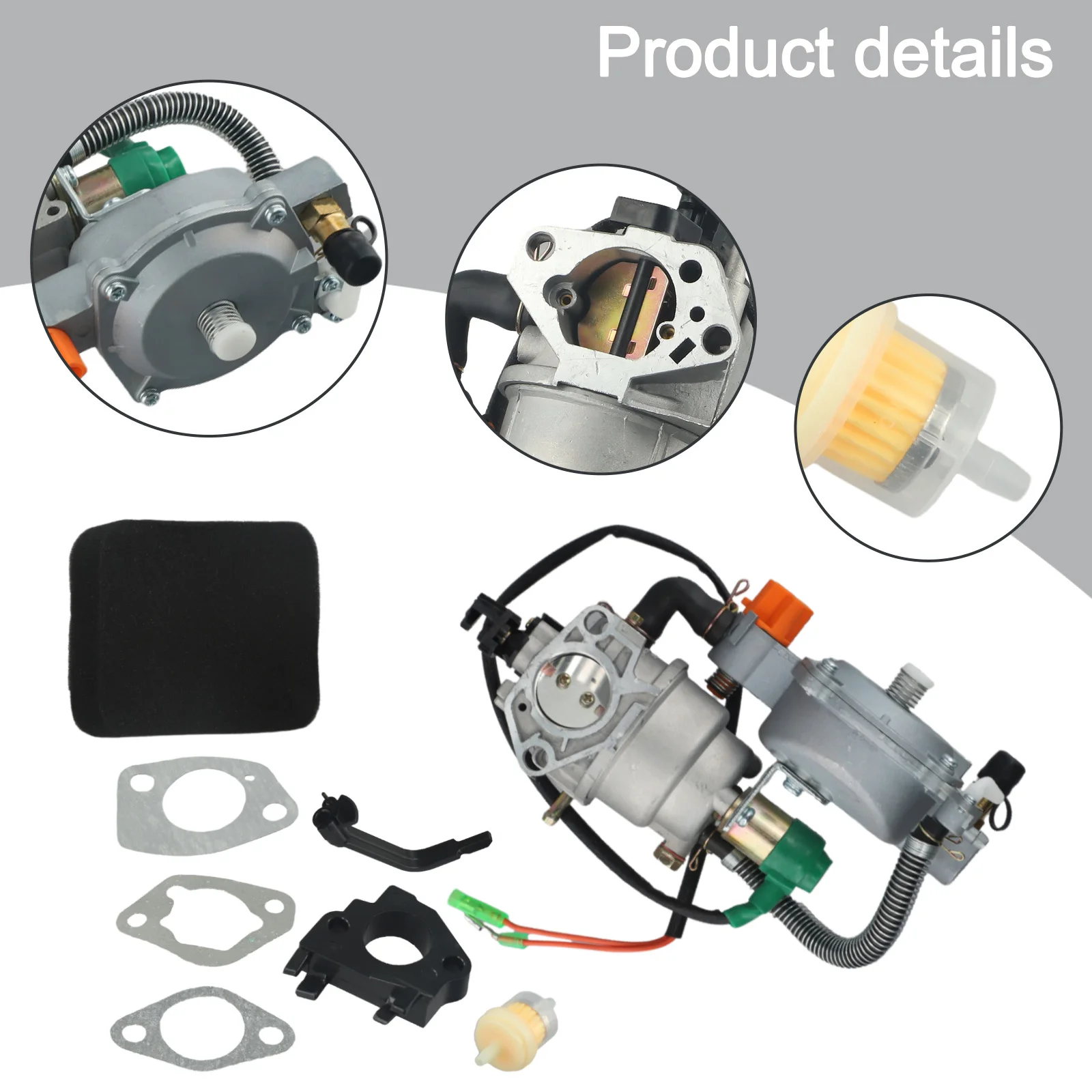 Dual Fuel Carburetor Kit For APG3009 6000 Watt Gas Portable Generator Forforchampion 100155 100230 100297 439cc 459cc Generators