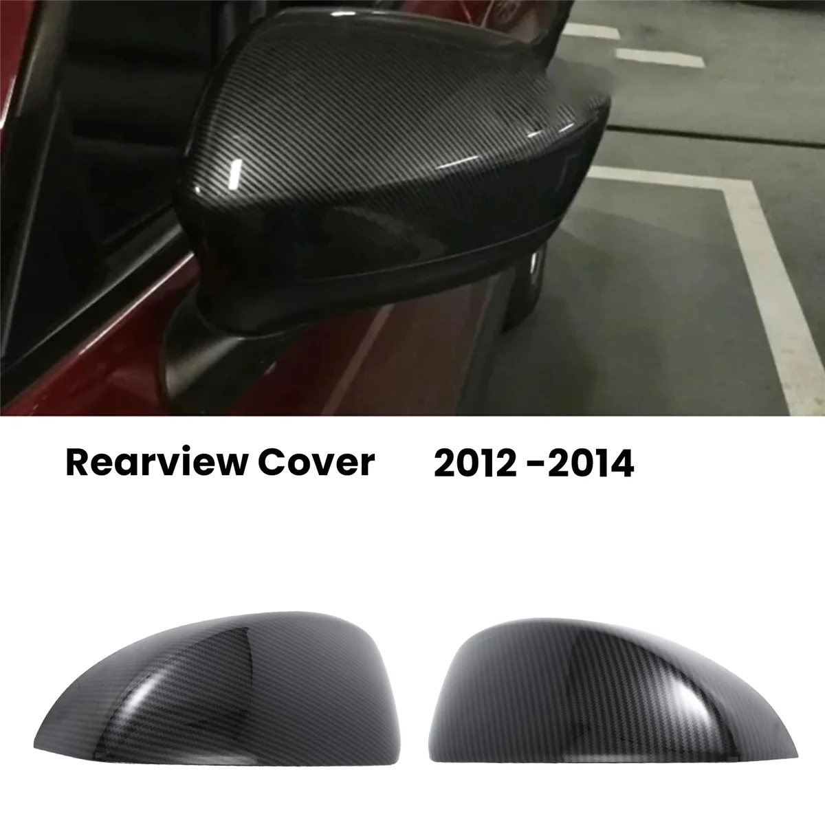 

Для хэтчбека Mazda CX5 2012-2014, боковое зеркало из АБС-пластика, колпачки для заднего вида автомобиля из углеродного волокна