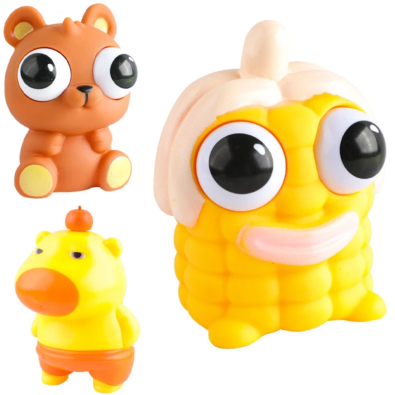 Knijp Fidget Beer Speelgoed Grappige Beer Googly Eye Barstende Schattige Dieren Antistress Decompressies Vent Speelgoed Nieuwigheid Kinderen Verjaardagscadeau