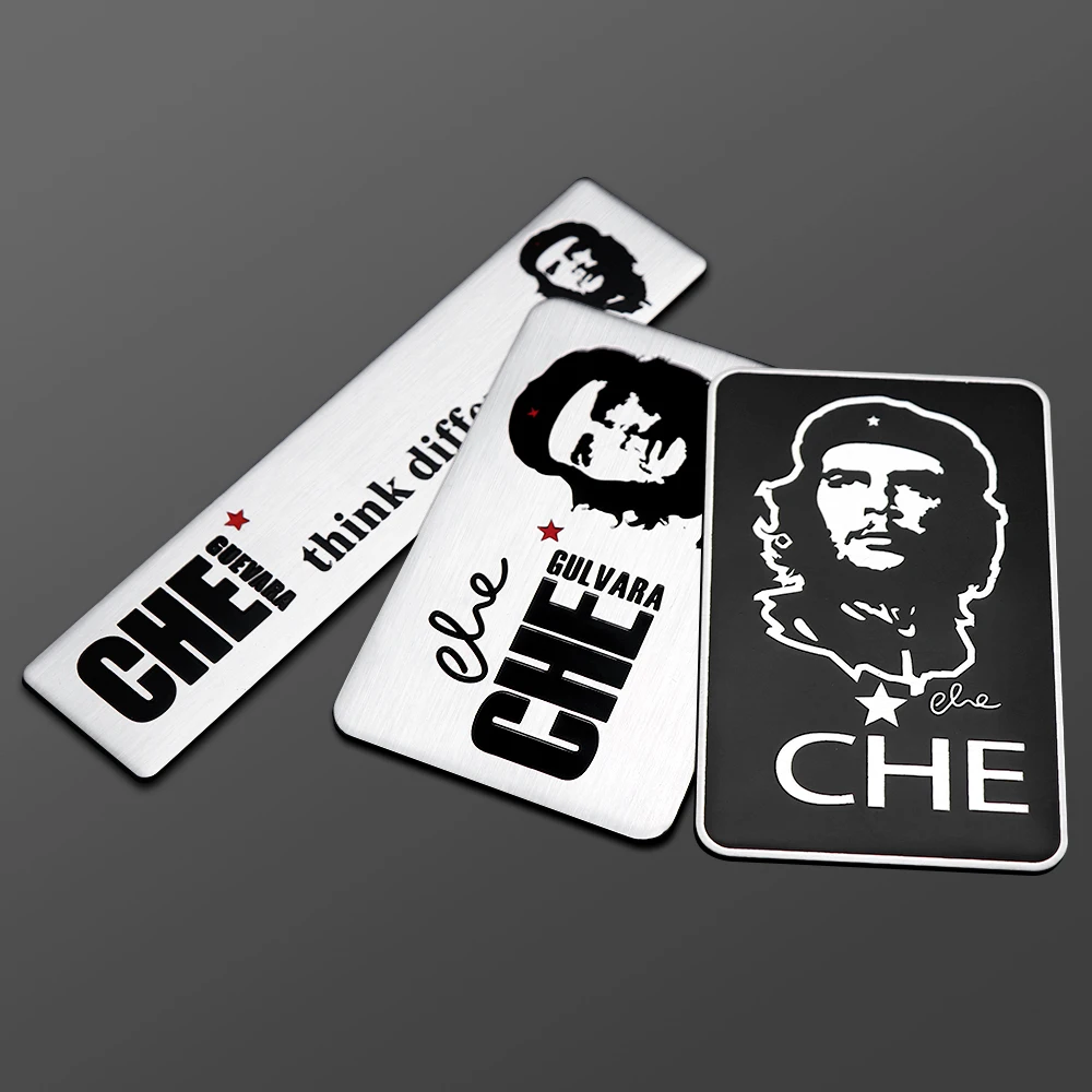 Car Universal Metal 3D Aluminum Alloy Cuba Movement Leader Emblem Stickers Che Guevara Sticker Decoration Decal Auto Accessories