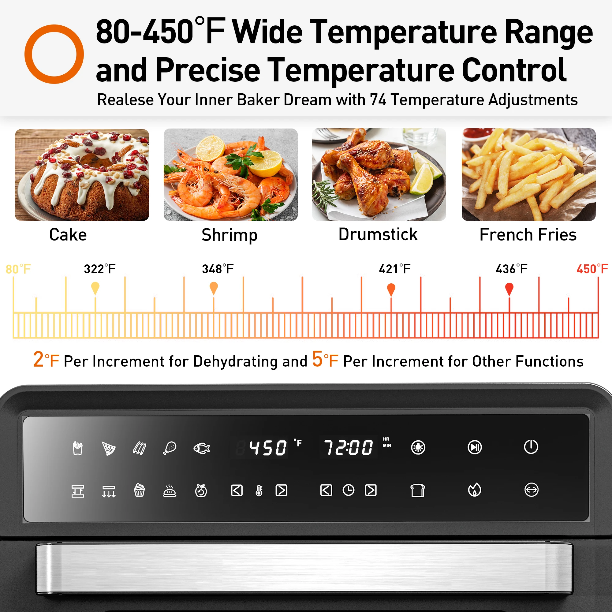 Joyoung 1800w 28qt ar fritadeira torradeira forno de convecção 13 funções predefinidas torradeira fritadeira de ar forno led digital tela sensível ao toque