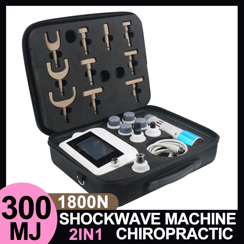 Shockwave Therapy Machine For Erectile Dysfunction Pain Relief 1800N Chiropractic Adjust Correction Gun Body Masssager