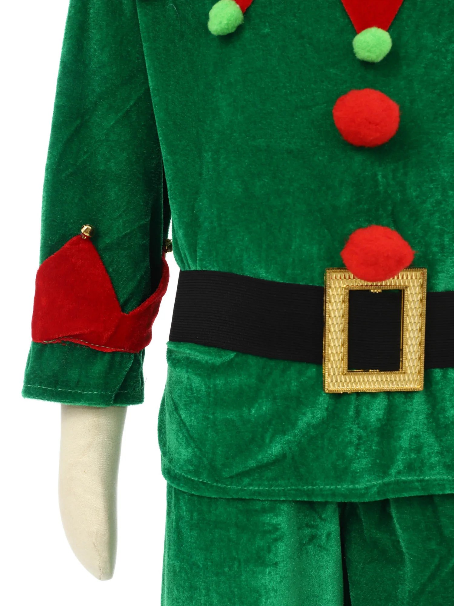 الفتيات عيد الميلاد قزم زي عيد الميلاد سانتا كلوز مجموعة كاملة مع قميص السراويل قبعة آذان حزام جوارب السنة الجديدة فستان بتصميم حالم