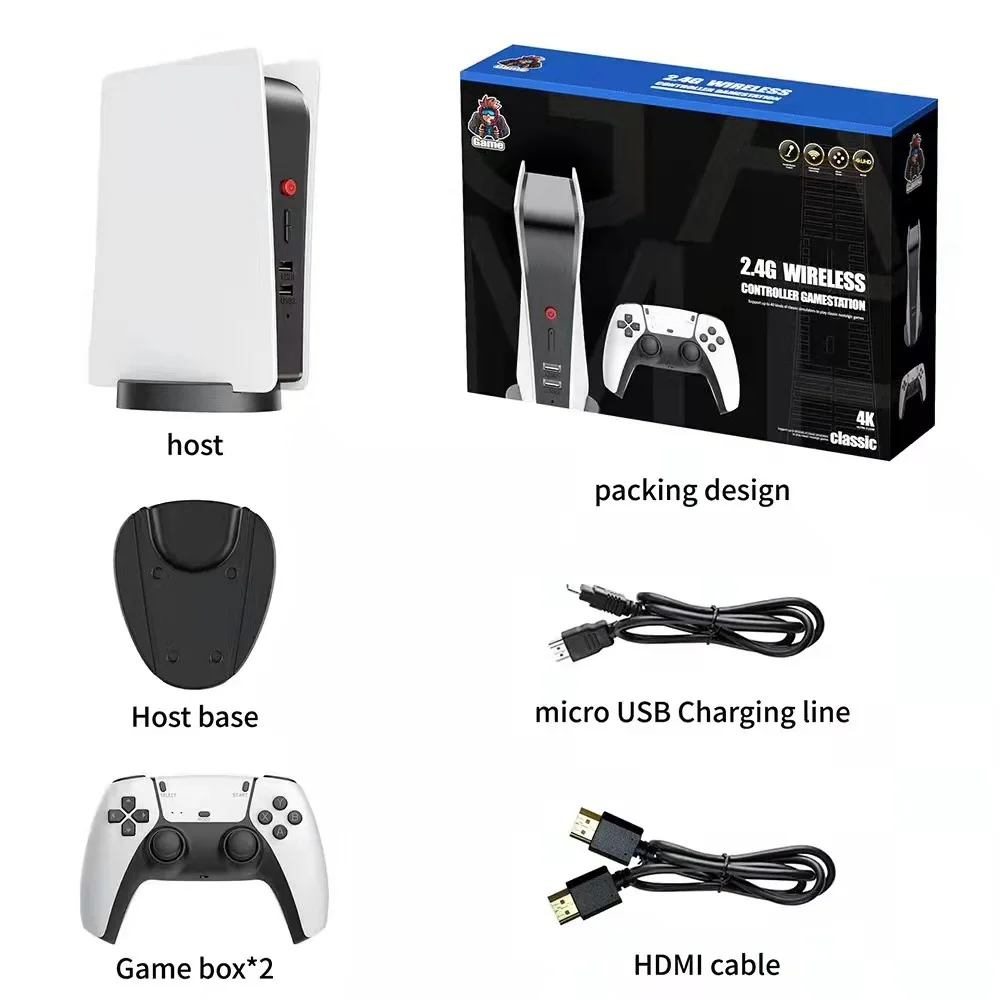 New high-definition M5 game console comes with audio 9 big mini TV HDMI double joystick PS5 handle game console