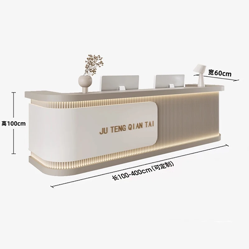 customized Storage Reception Desk Modern Nordic Minimalist Reception Desks Space Saving Recepcion Mstrador Office Furniture