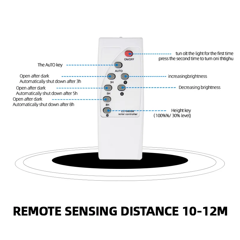 Imagem -06 - Controle Remoto Solar Powered Spotlight Ip67 à Prova Dágua Iluminação Pública Villa Ângulo Ajustável Luz ao ar Livre 100w300w
