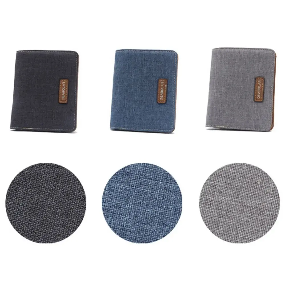 جديد قماش الرجعية الرجال المحفظة رقيقة جدا خفيفة الوزن عملة المحفظة لينة ضئيلة المحفظة المال كليب الرجال