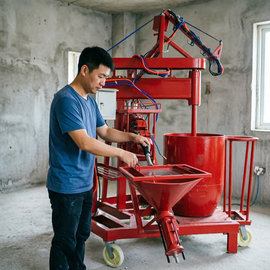 Overseas Export GFRC Spraying Machine 110V/220V Wide Voltage Global Construction Facade Sculpture Sprayer