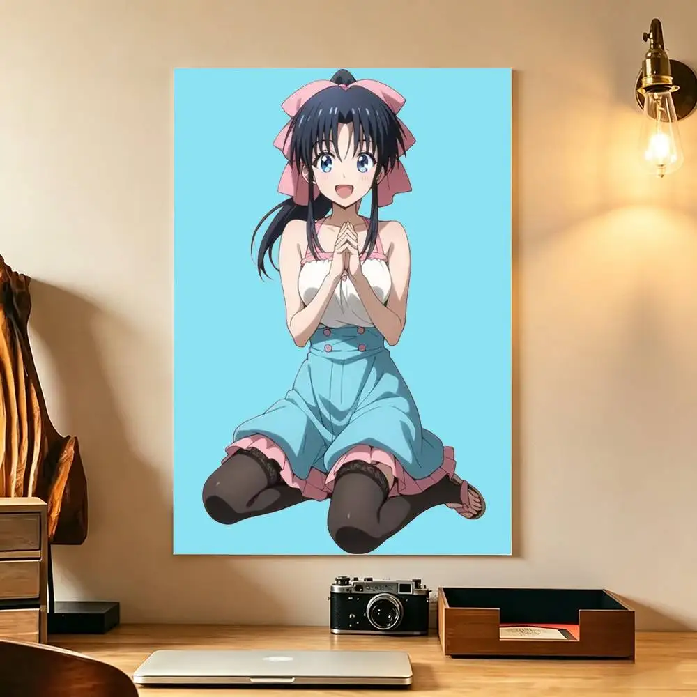 R-Rurouni Kenshin Kamiya Kaoru Poster Waterproof Wall Art Sticker For Bar Living Room Vintage Decor High Quality Print Gift