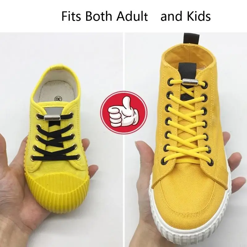

K3KF Elastic Lace Clasps Metal Lock Shoelaces Buckles No Tie Lace