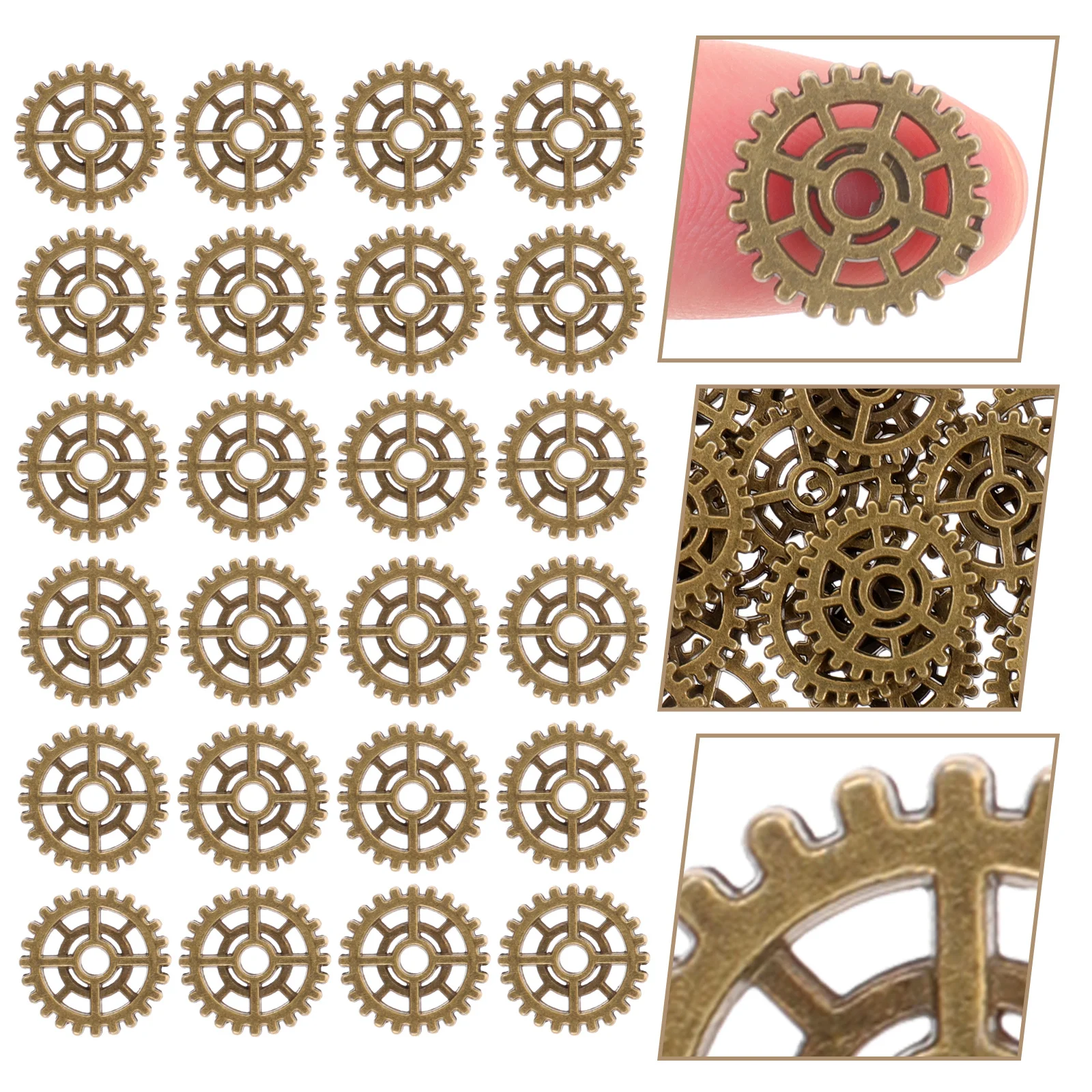 

50Pcs Steampunk Gears Charms Retro Alloy Pendants for Crafting Necklace Bracelet Jewelry Making DIY Projects Gear Charms
