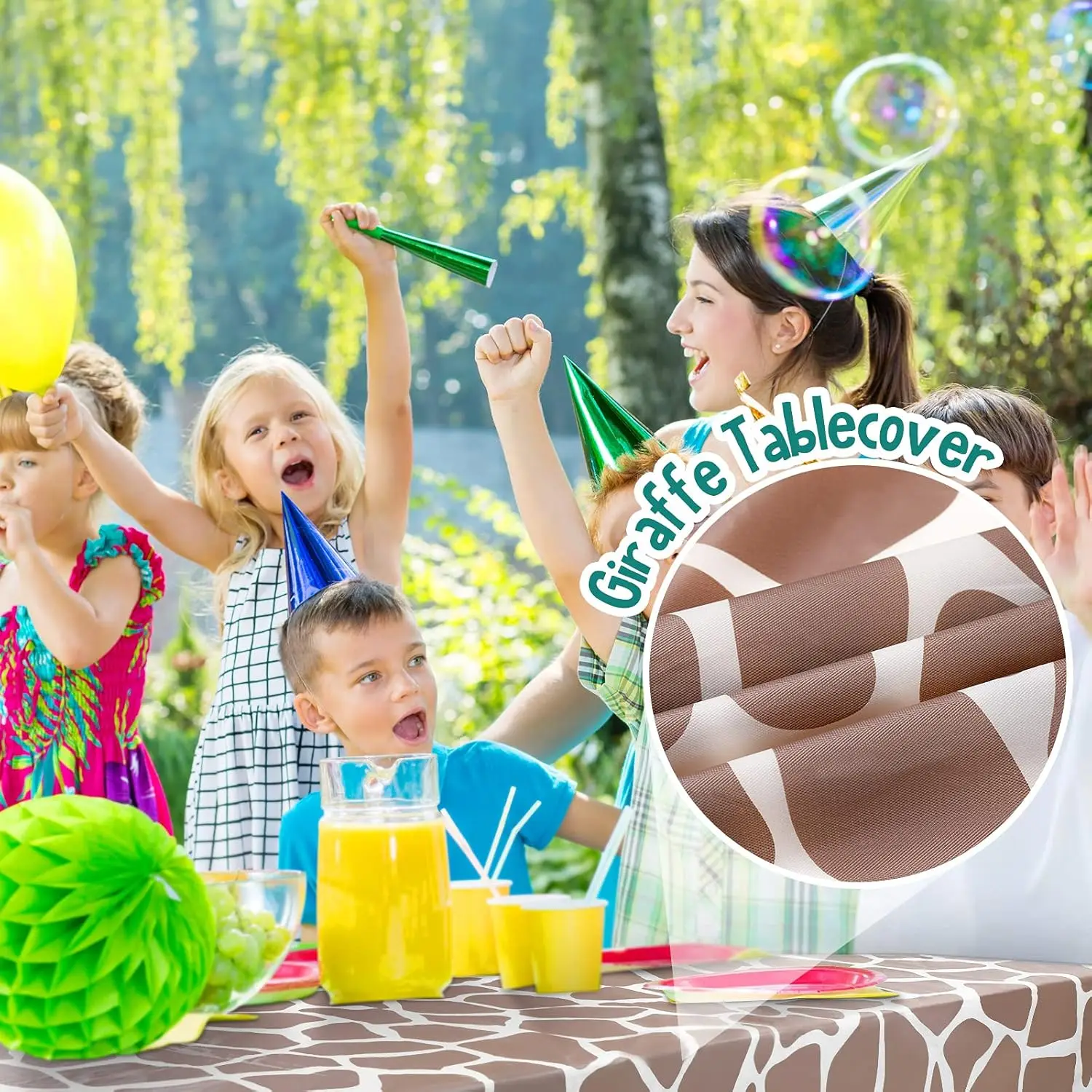 1pc Einweg Tischdecke 137*274cm Tier Tischdecke Tier Dschungel Safari Party Kinder Geburtstag Partei Liefert Tisch abdeckung Dekor – Detail 2