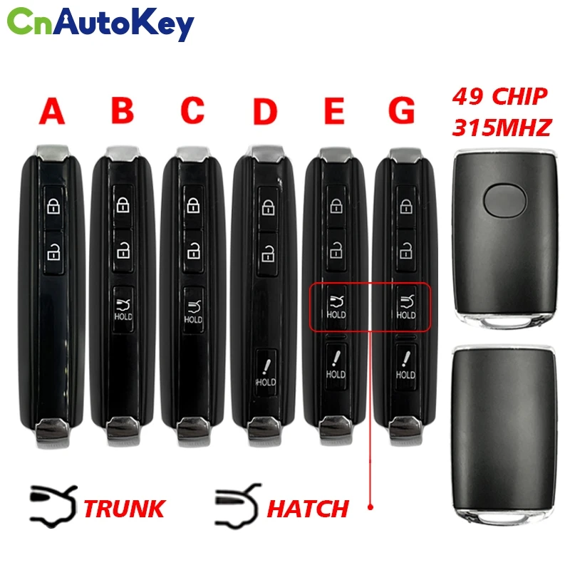 

CN026060 For Mazda CX-5 CX-9 2019-2022 FSK 315Mhz Remote key 49 chip FCC ID: WAZSKE13D03 PN: TAYA-67-5DYB