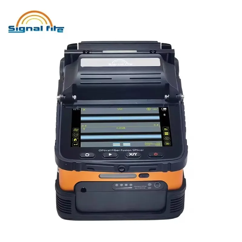 Original signalfire AI-5 automático 4 motores ftth máquina de emenda de fibra óptica splicer de fusão de fibra óptica
