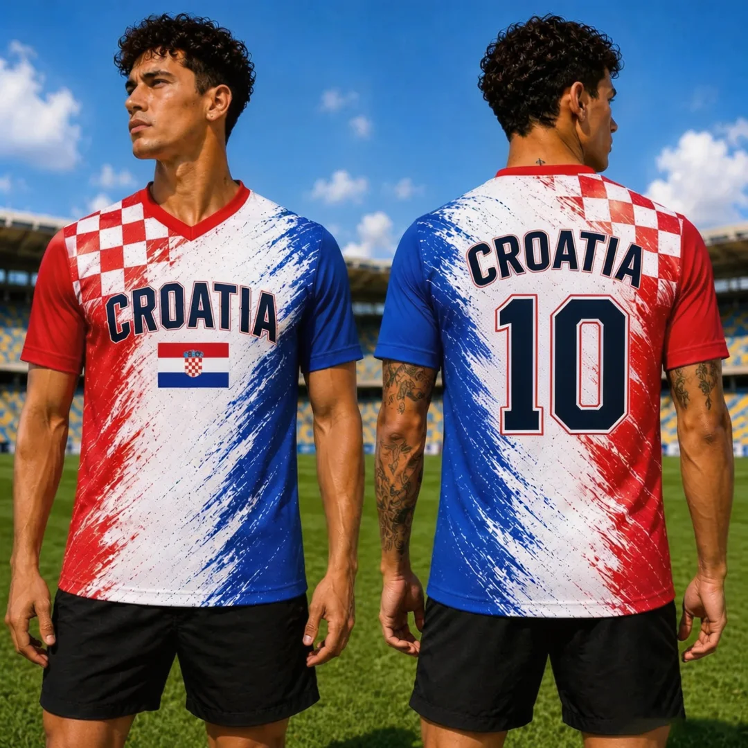 2026 Croatia Soccer Jersey Crop Top Jersey Adult Youth Kid Football Fan Shirt Summer Sports Men's T-Shirt Clothing Tee Y2k Woman - view 3