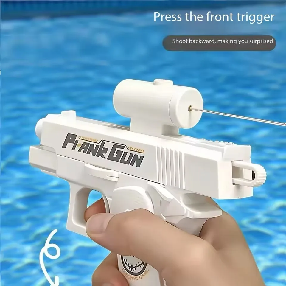 Pistola de agua Manual de mano, broma, pistola de agua con pulverizador bidireccional, juguetes de verano para exteriores, playa, piscina, pistola de agua de juguete para niños