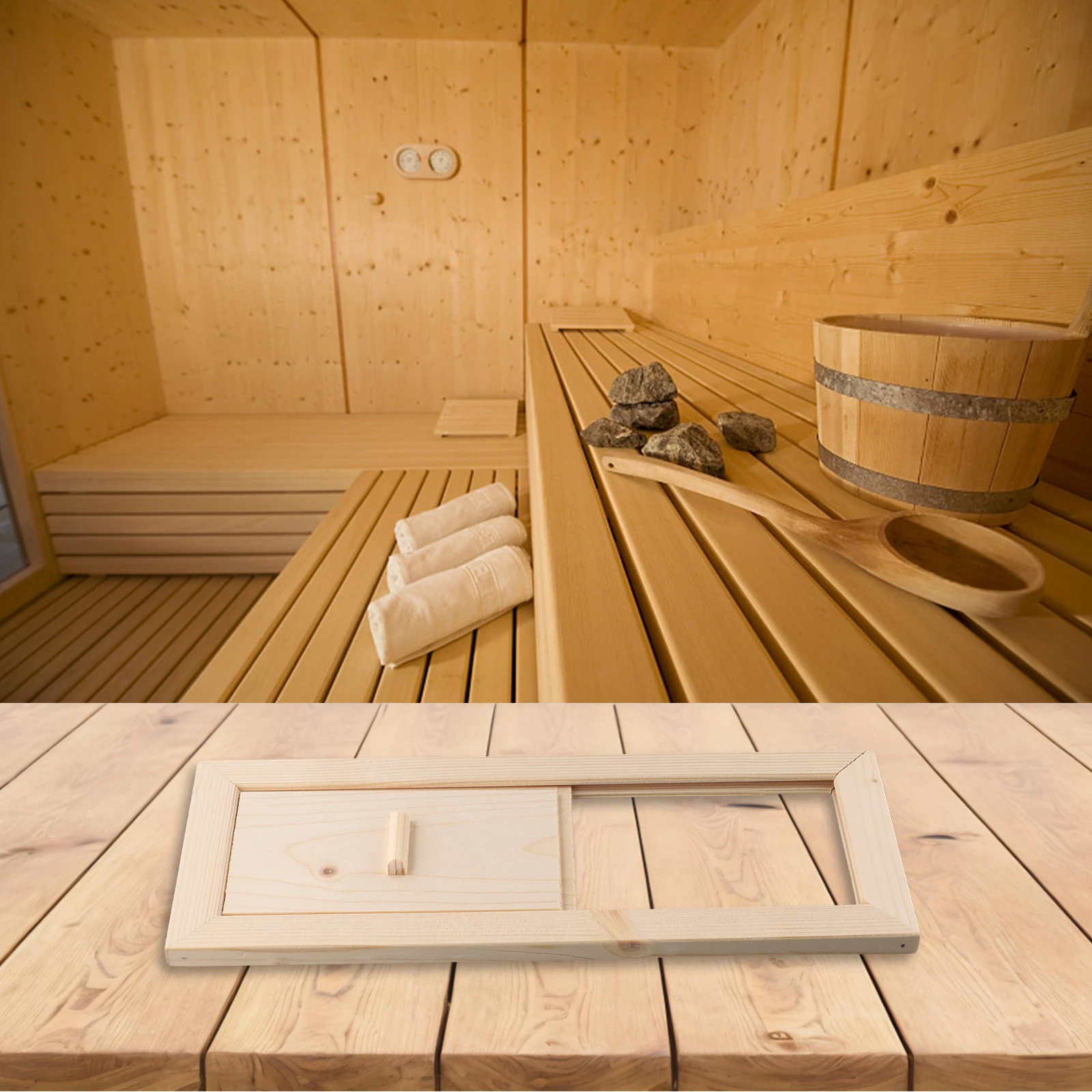 Control de flujo de aire para sala de vapor, tobogán de aire de escape, Control de aire de Sauna, mano de obra exquisita, ventilación efectiva