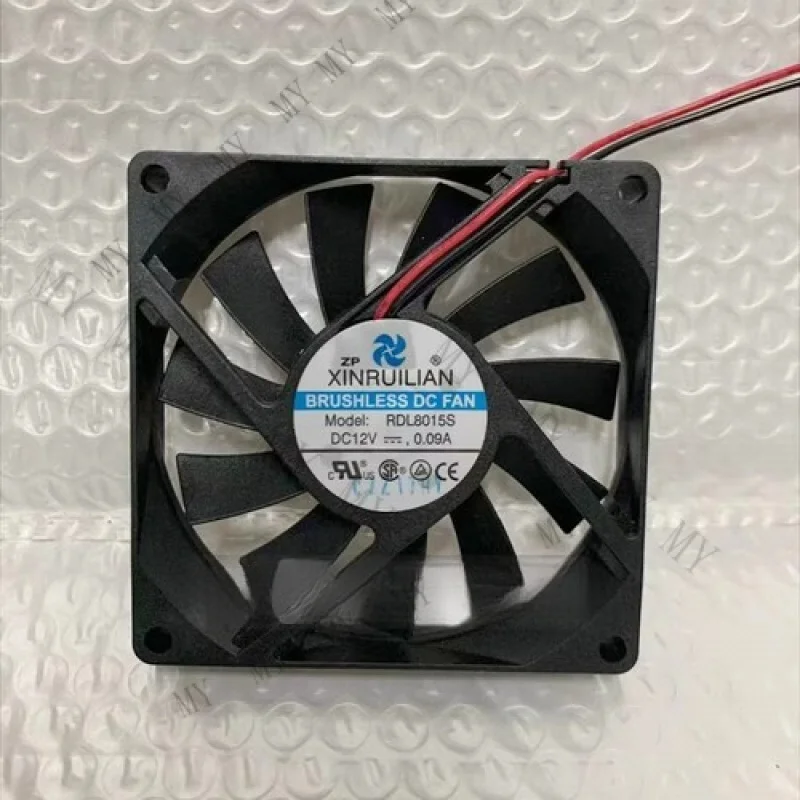 

TT 1PCS for RDL8015S 8015 DC12V 0.09A 8CM 2-wire silent cooling fan