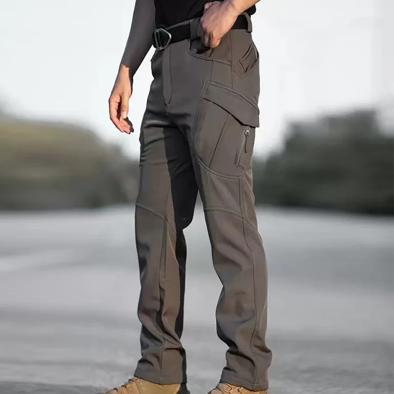Pantalones Tácticos Militares de Invierno para Hombre, Pantalones de Forro Polar Cálidos para Senderismo, Escalada, Trekking, Camping, Estilo Casual de Piel de Tiburón