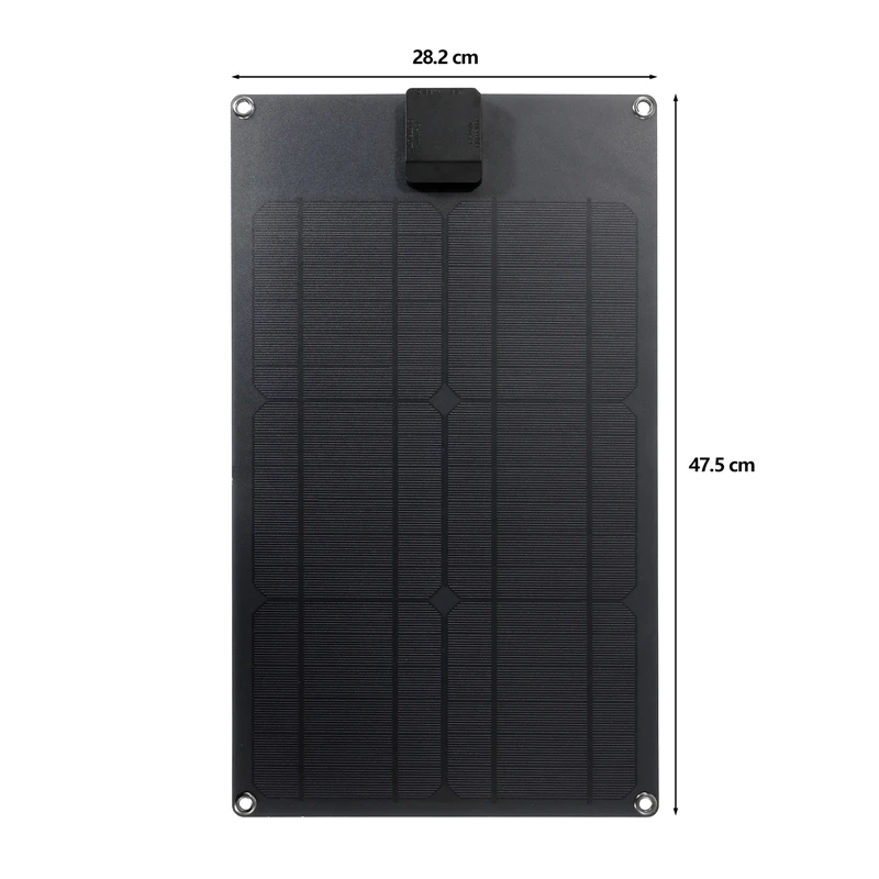 50W Solar Panel Portable 18V USB+Type C Dual Port Battery Charger Solar Cells Board Car Charger for Phone Support Fast Charge