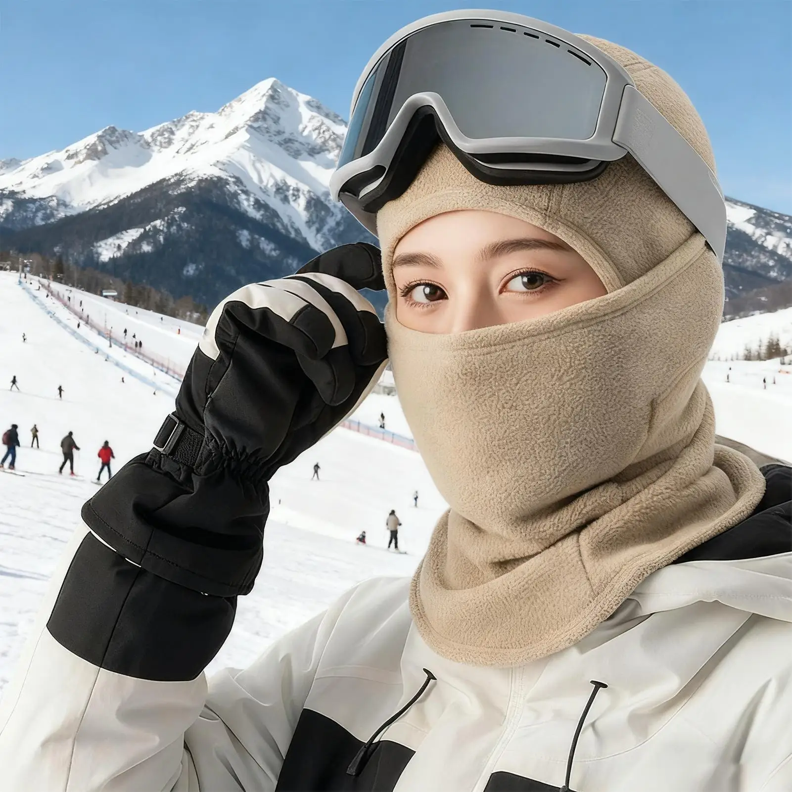 

Шапка-бини, мотоциклетная грелка для шеи, капюшон, флисовая термомаска для лица для катания на сноуборде, работы, пешего туризма, поездок на работу, верховой езды, путешествий